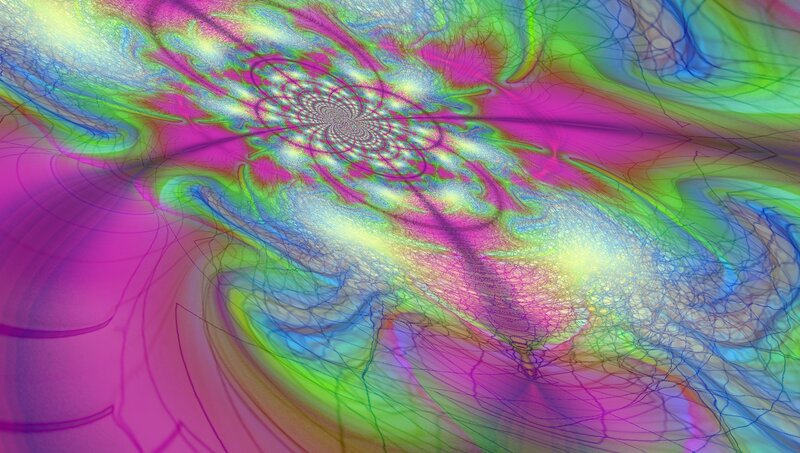 Colorful fractal spiral