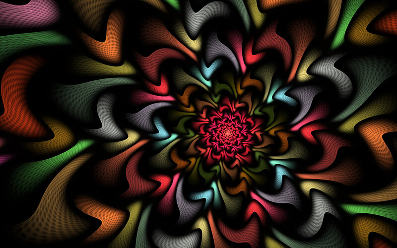 Colorful fractal spiral
