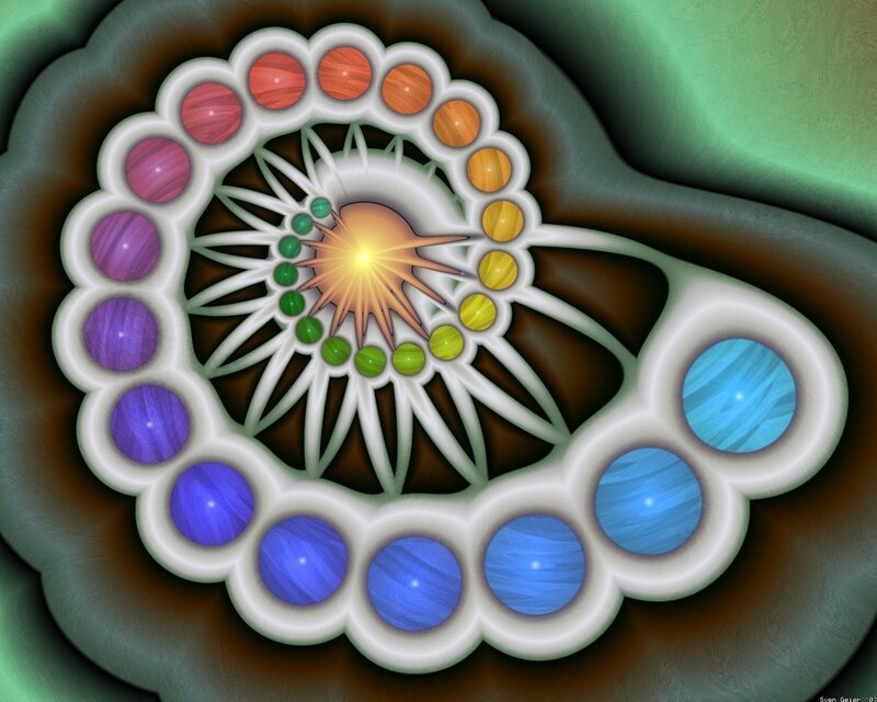 Colorful fractal spiral