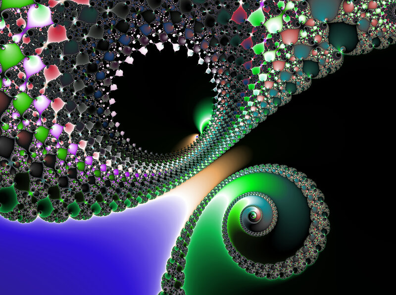 Colorful fractal spiral