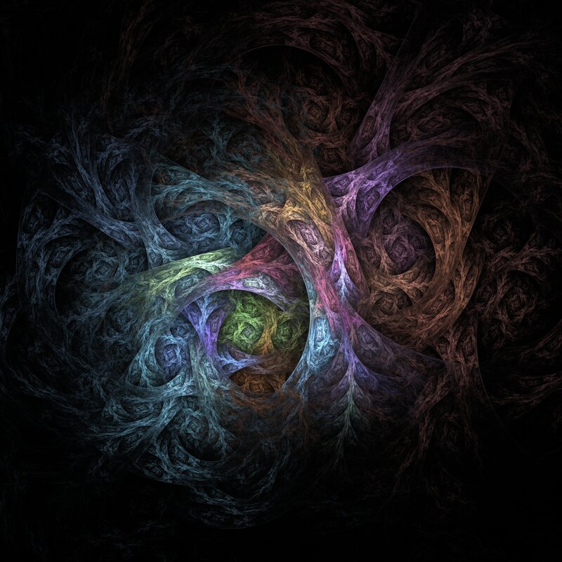 colorful fractal spiral