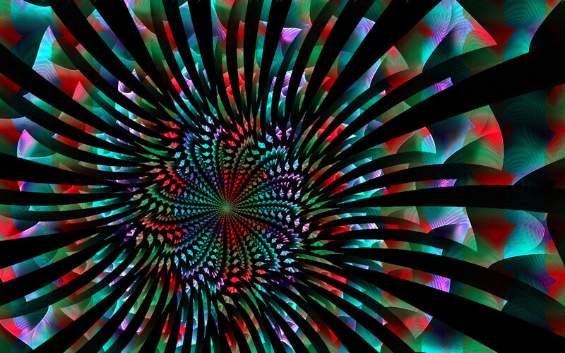 colorful fractal spiral