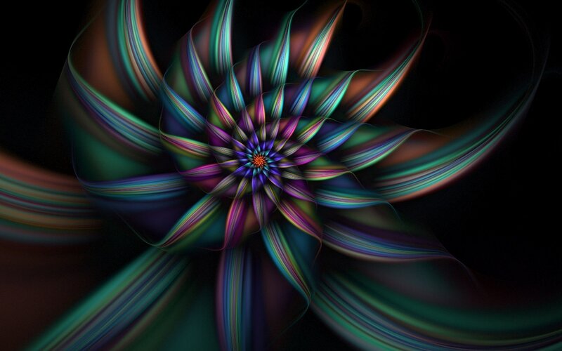 colorful fractal spiral