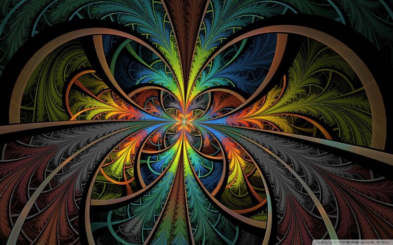 colorful fractal spiral