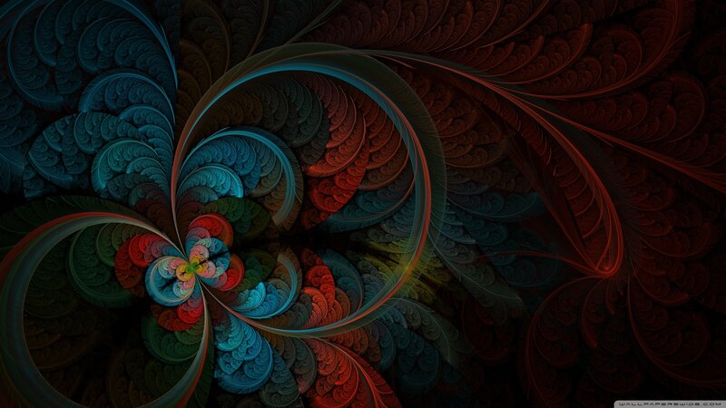 Colorful fractal spiral