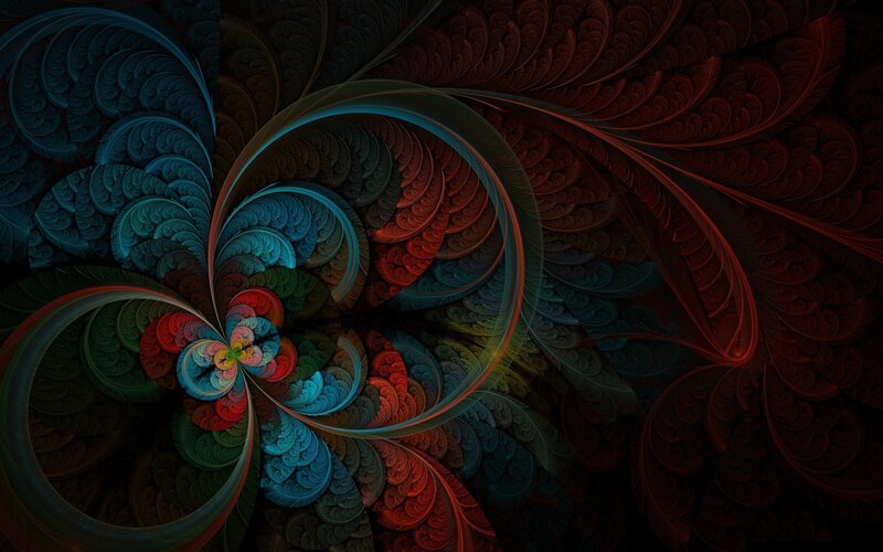 colorful fractal spiral