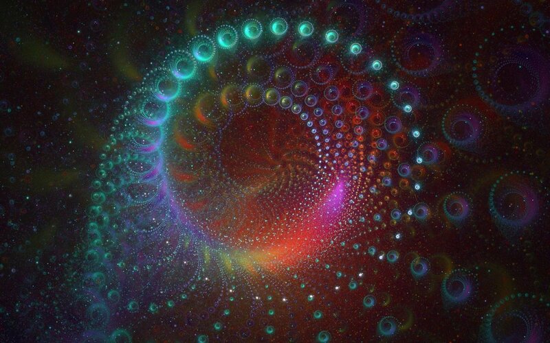 colorful fractal spiral