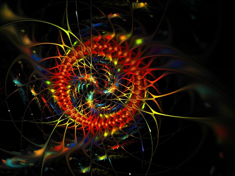 Colorful fractal spiral