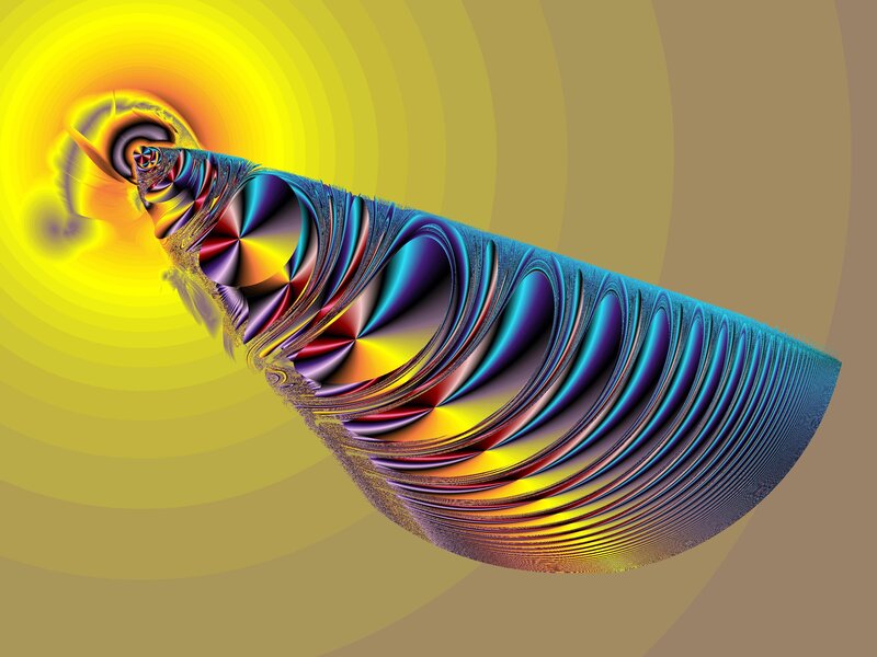 colorful fractal spiral