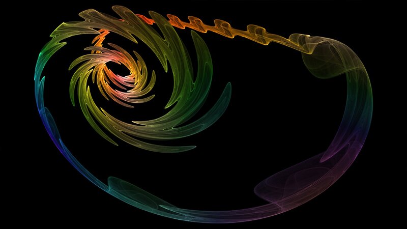 colorful fractal spiral