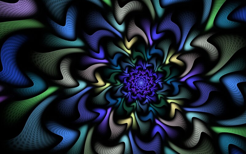 colorful fractal spiral