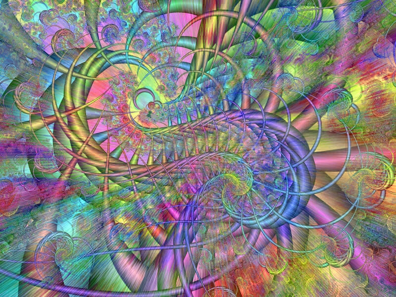 colorful fractal spiral