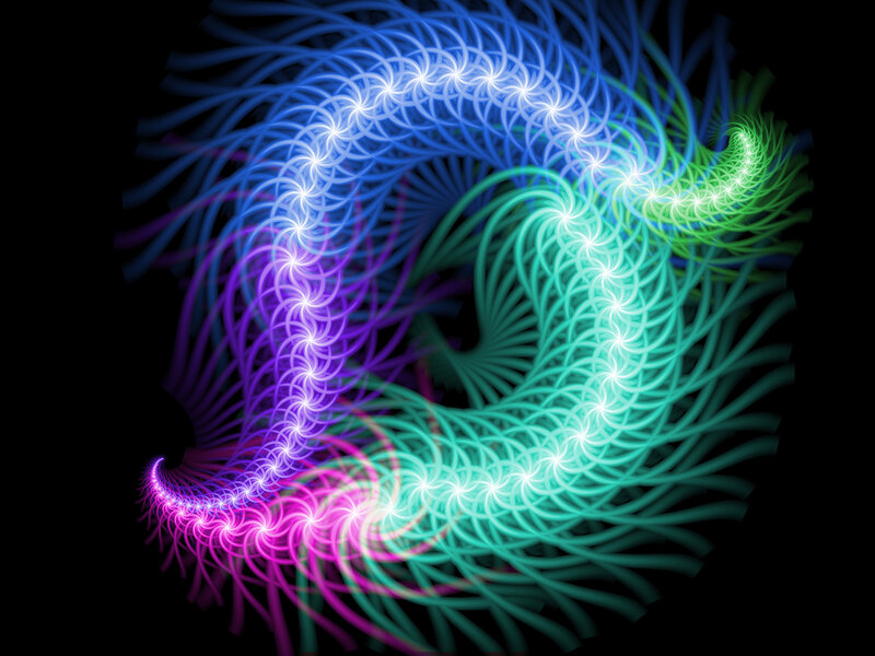 colorful fractal spiral