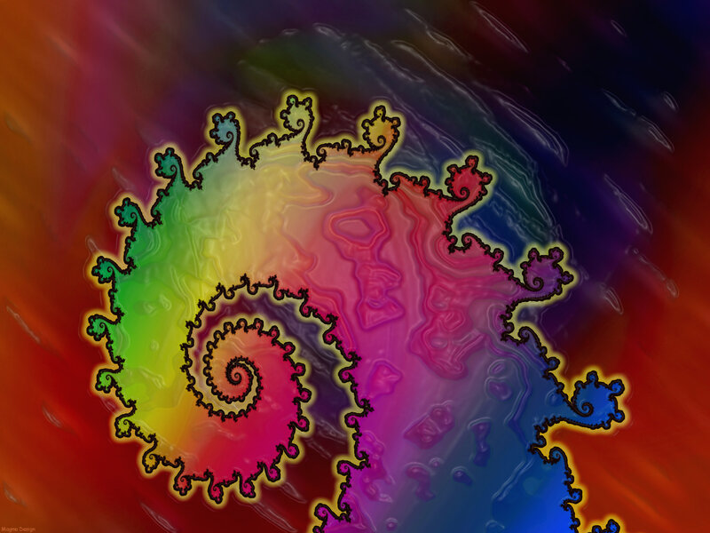 Colorful fractal spiral