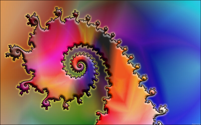 Colorful fractal spiral