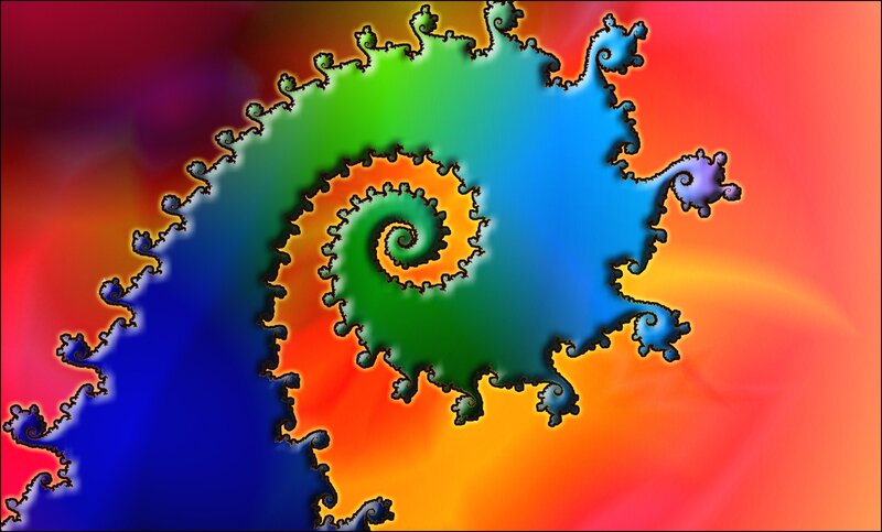 colorful fractal spiral