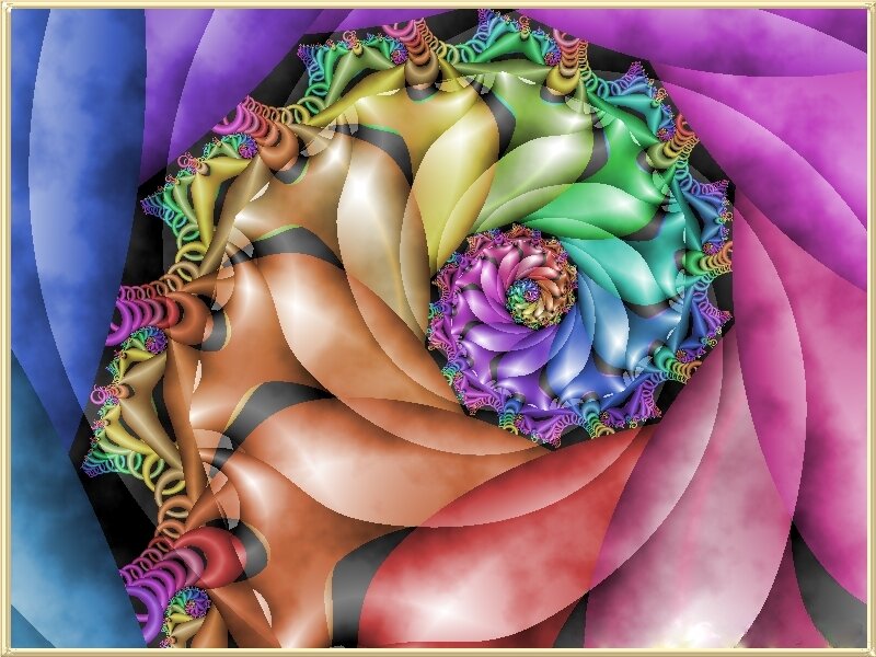 Colorful fractal spiral