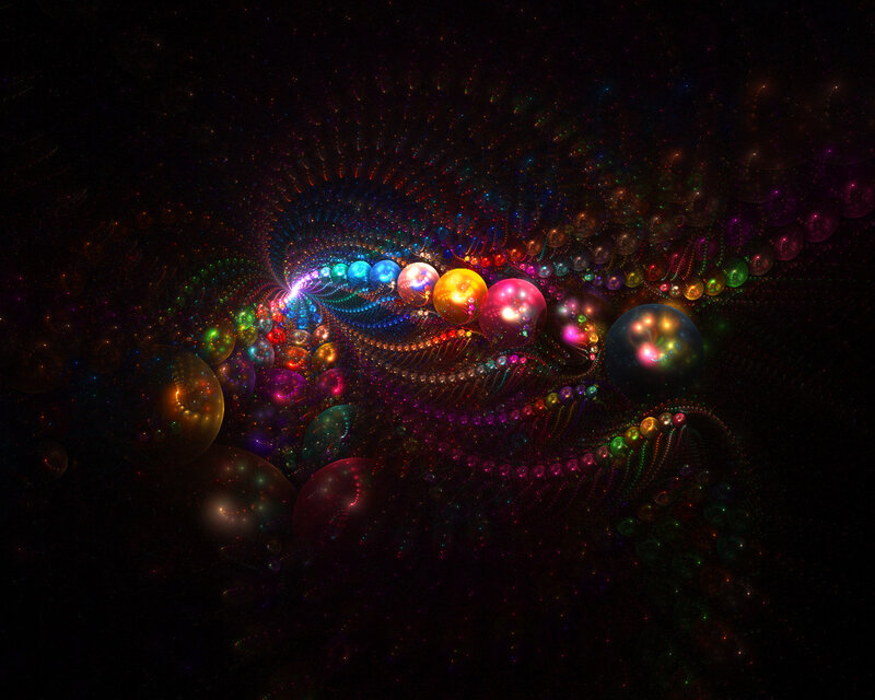 colorful fractal spiral