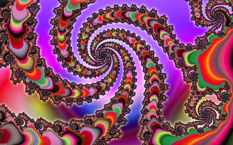 Colorful fractal spiral