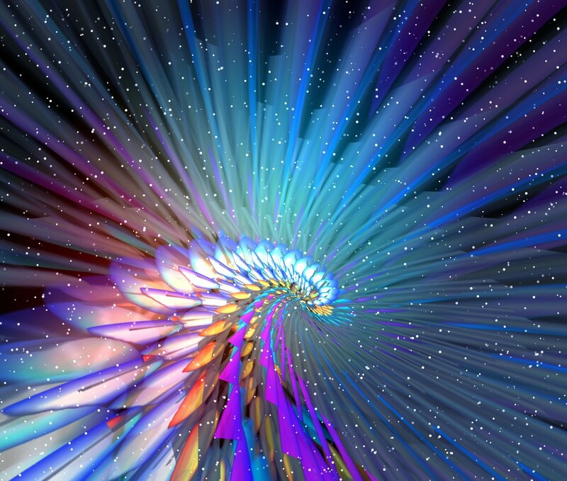colorful fractal spiral