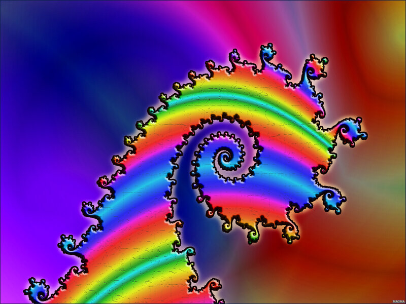 Colorful fractal spiral