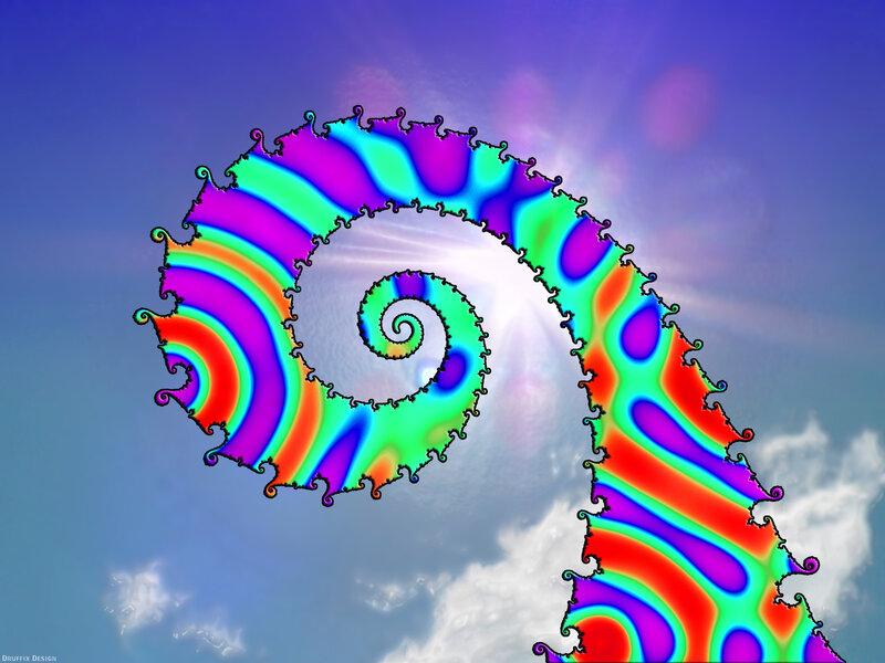 Colorful fractal spiral