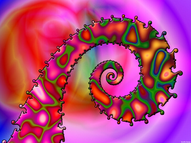 colorful fractal spiral
