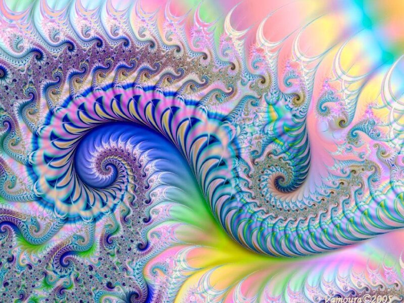 colorful fractal spiral