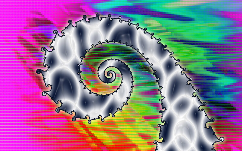 colorful fractal spiral