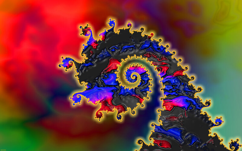 Colorful fractal spiral