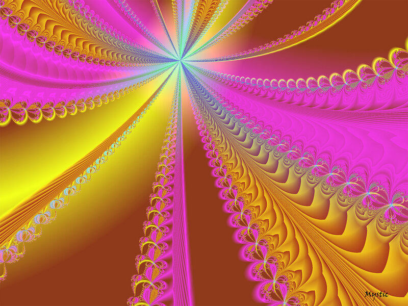 Colorful fractal spiral