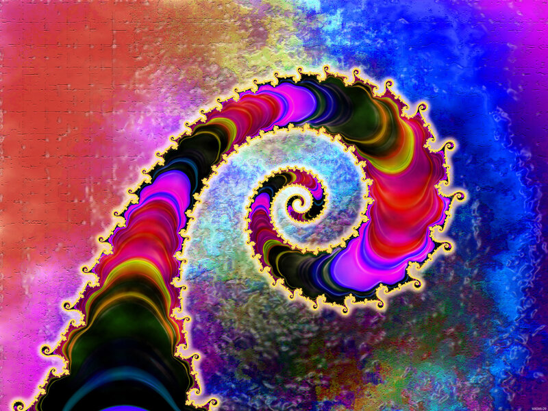 Colorful fractal spiral