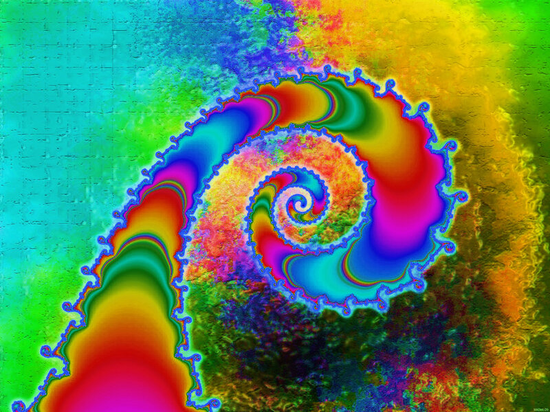 Colorful fractal spiral