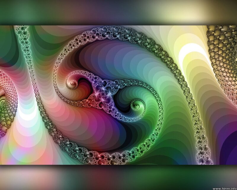 Colorful fractal spiral
