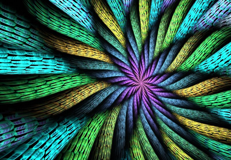 colorful fractal spiral