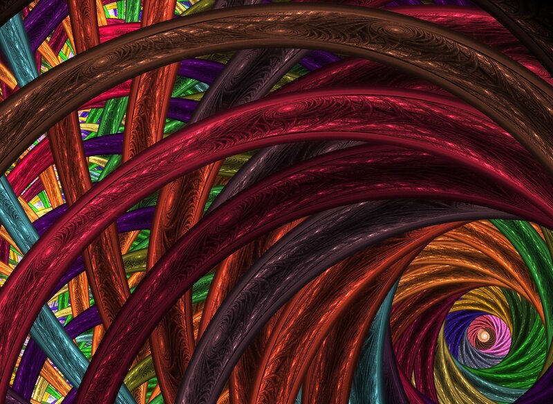 colorful fractal spiral