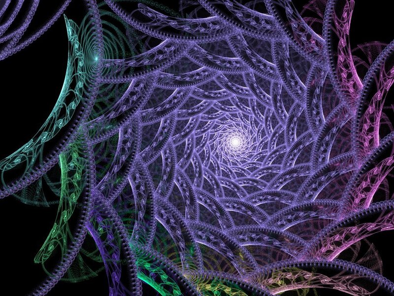 colorful fractal spiral