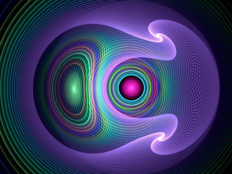 Colorful fractal spiral