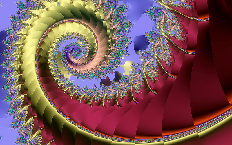 Colorful fractal spiral