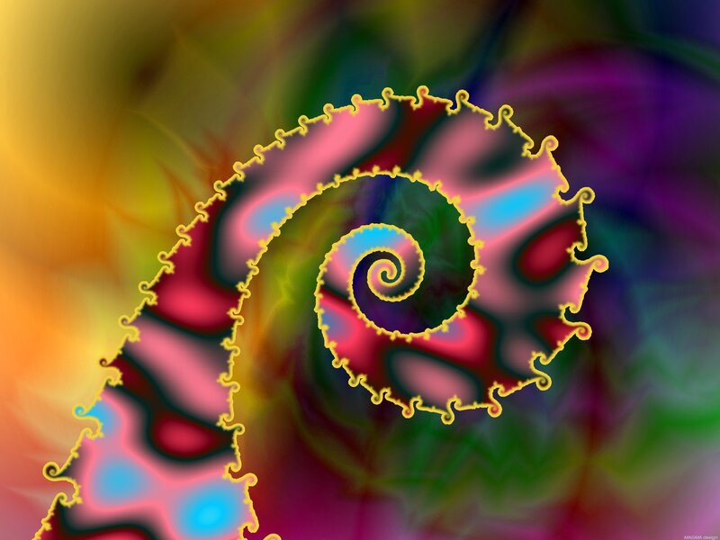 colorful fractal spiral