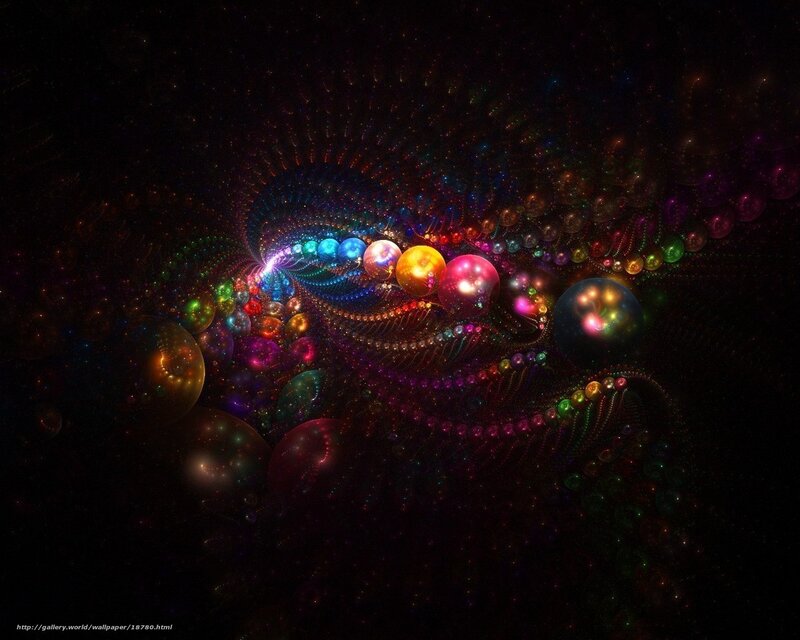 Colorful Fractal Spiral — Black, Cosmic