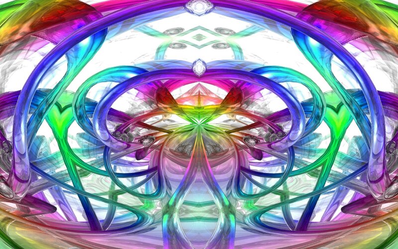 Colorful fractal spiral design