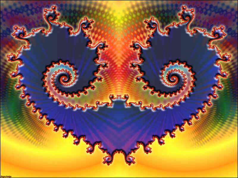 Colorful fractal spiral design
