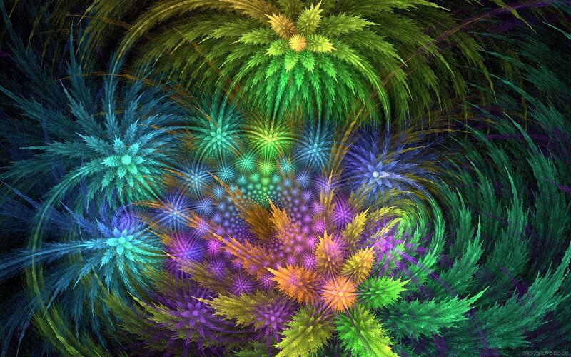 Colorful fractal spiral pattern