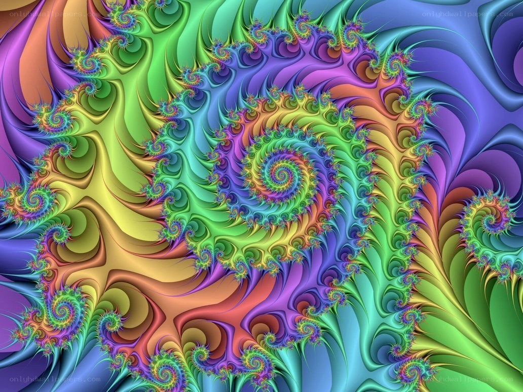 Colorful fractal spiral pattern