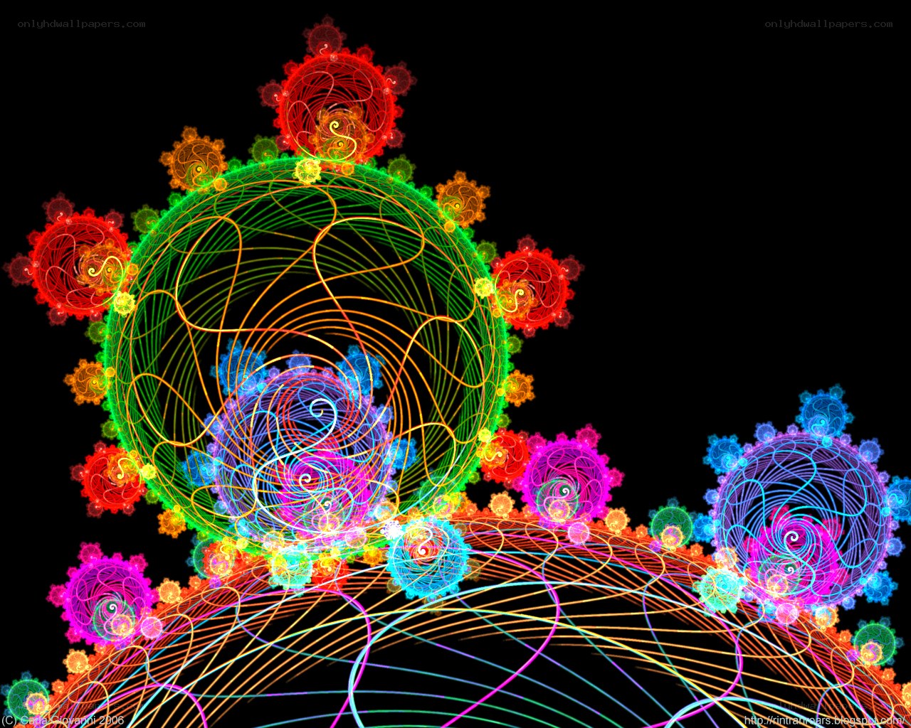 Colorful fractal spiral pattern
