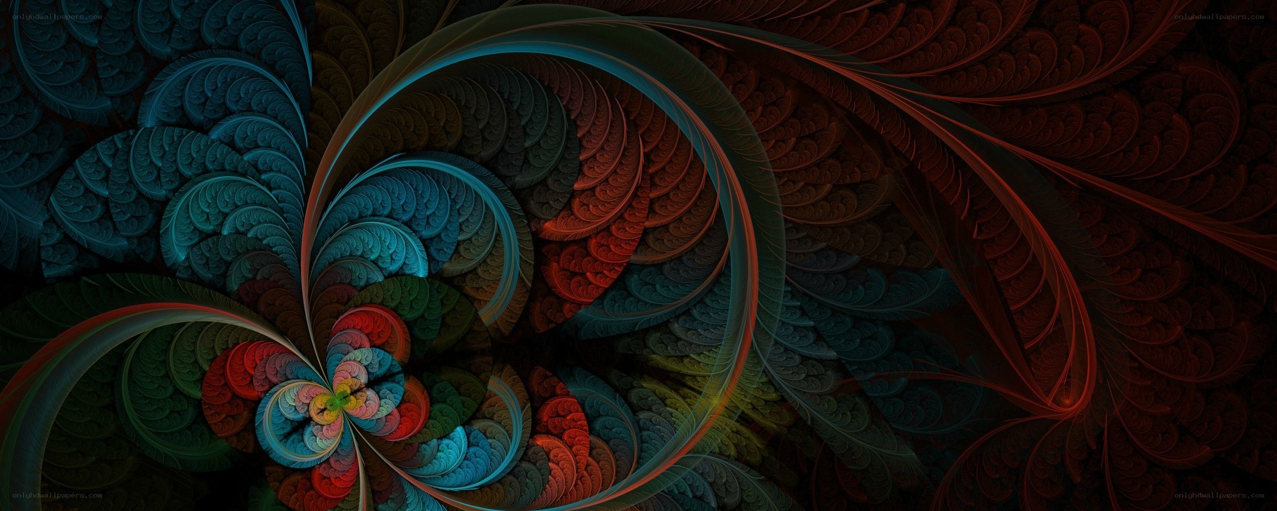 colorful fractal spiral pattern