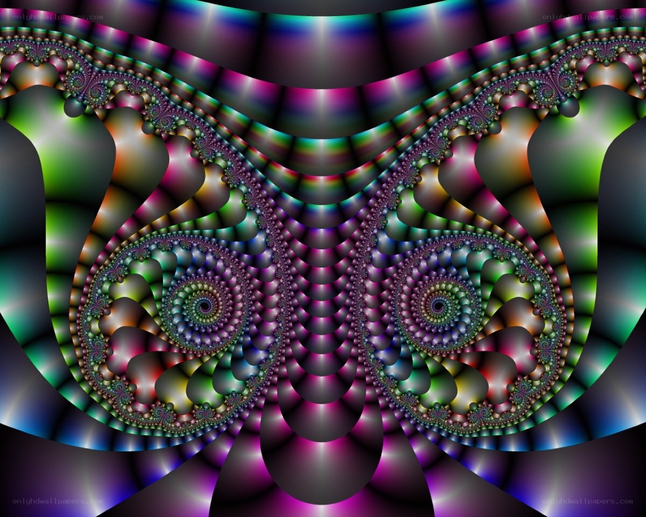 Colorful fractal spiral pattern