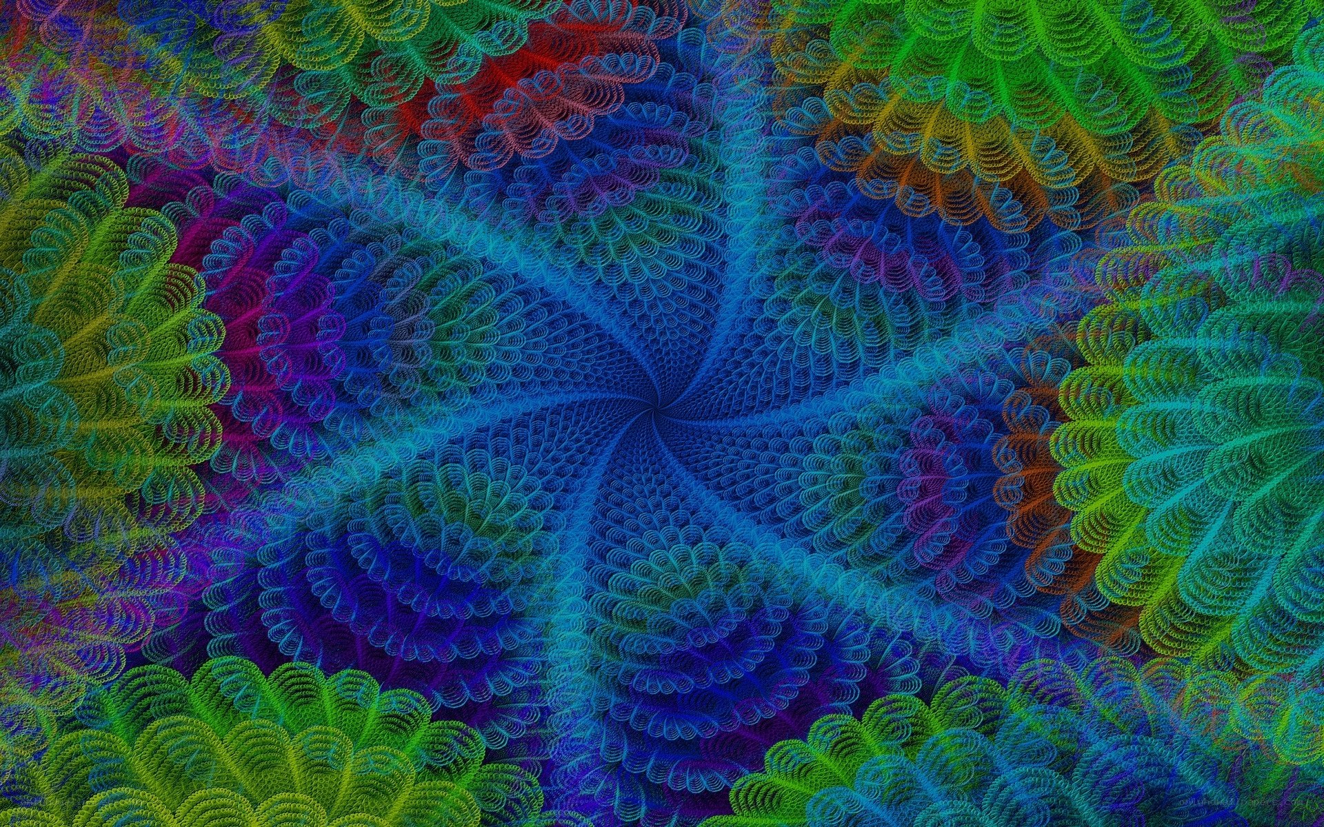 Colorful fractal spiral pattern