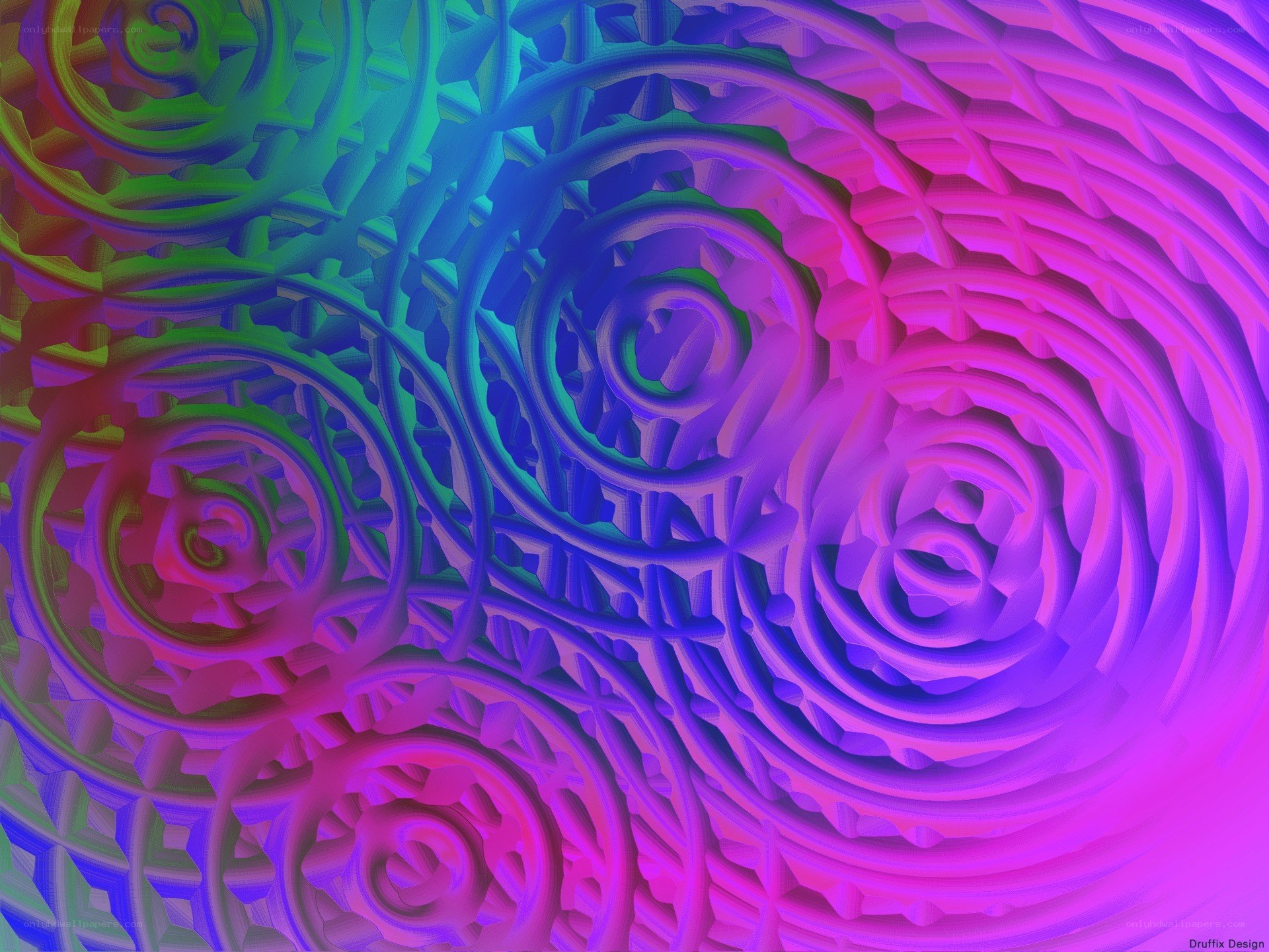 colorful fractal spiral pattern